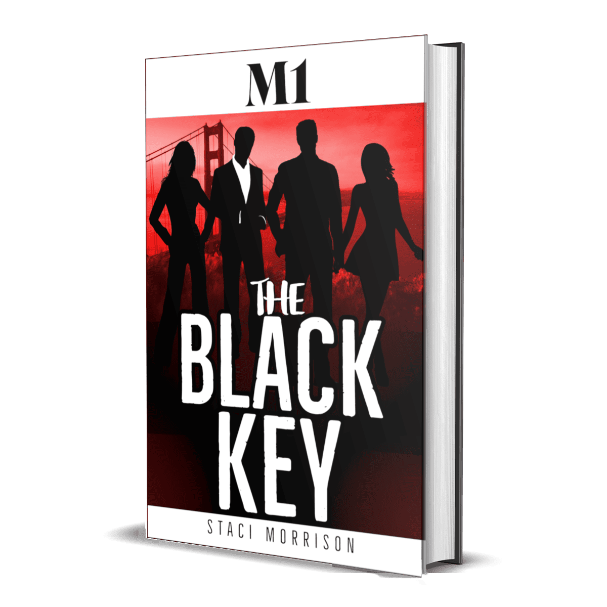 M1 The Black Key Cover, shadow figures in front of Golden Gate Bridge