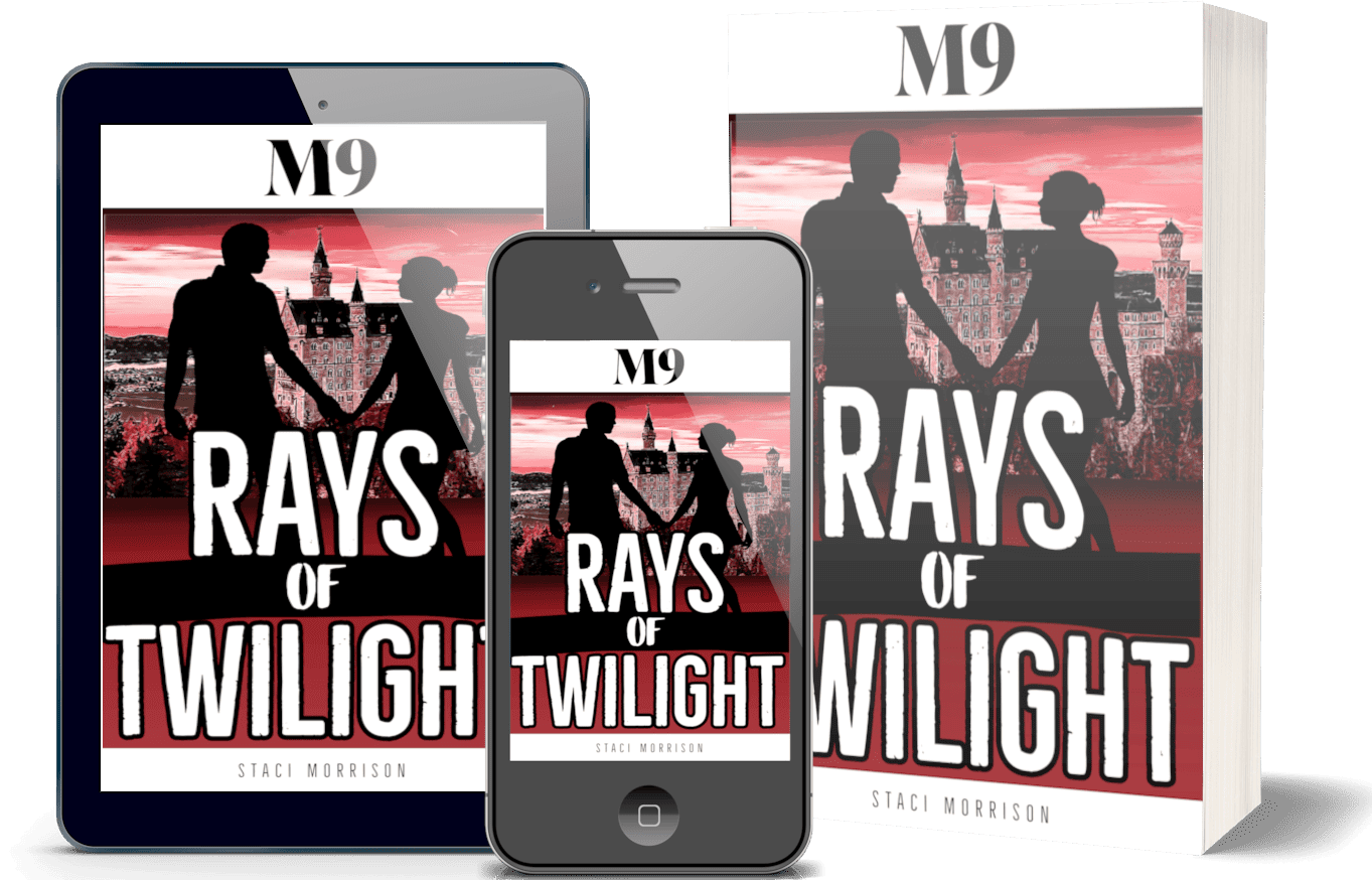 M9-rays of twilight, fantasy fiction, romantic fantasy, love and danger, prophecy, alanthia series, staci morrison, epic adventure, magic, thrilling finale, enemies to lovers, workplace romance.